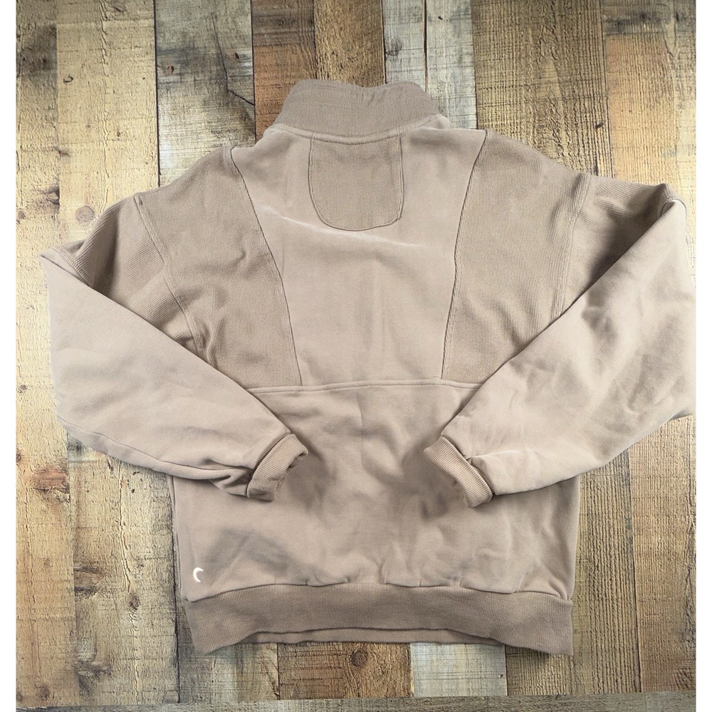 ZYIA Active Womens Large Taupe Brown Full Zip Hoodie Jacket Fleece Ribbed - Picture 8 of 10